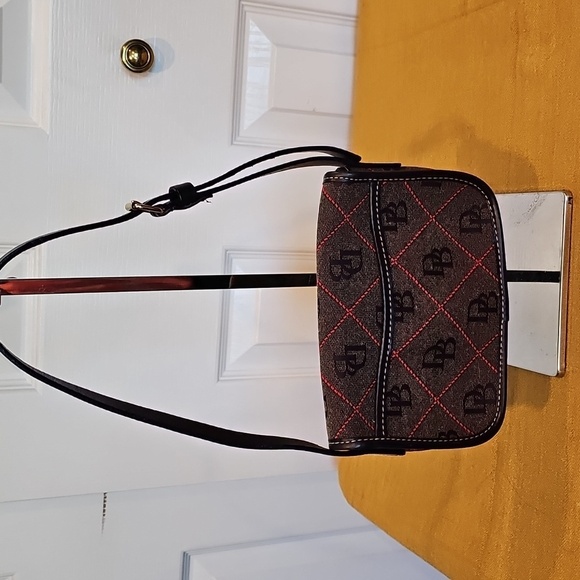 Dooney & Bourke Vintage/Y2K Small Signature Logo Canvas Shoulder Bag EUC - Picture 3 of 10